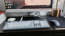 联想生态品牌异能者无线键盘鼠标套装即插即用全尺寸设计防泼溅商务办公台式机/小新拯救者适用 灰白色 实拍图