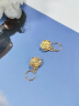 中国黄金（CHINA GOLD）玫瑰花黄金耳钉女花朵足金耳环耳坠生日520礼物送女友老婆送妈妈 玫瑰花耳环 约0.94g【品牌礼盒】 实拍图