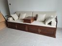 溪木工坊新中式罗汉床可推拉沙发床客厅储物罗汉床老榆木罗汉榻 储物床+靠背软包 实拍图