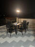 户外塑木桌椅庭院防腐木防水防晒室外休闲院子桌椅组合套装茶桌 160*90长方桌+木塑椅6把默发无孔 实拍图