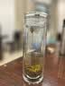 清涟高档水晶级男士双层玻璃杯茶杯防烫车载商务礼品定制泡茶办公水杯 高山流水 水晶盖 380ml 实拍图