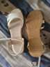 2025新款夏季凉鞋女士时尚外穿平底牛筋软底防滑孕妇凉鞋女妈妈鞋 米白色 40 实拍图