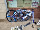 ICOLOUR自行车成人山地车变速公路车轻便运动活飞单车骑行学生越野公路车 26寸27速至尊一体轮蓝黑色 充气胎 实拍图