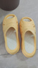 特步爪爪拖鞋女夏季新款厚底增高凉拖鞋休闲女鞋户外沙滩鞋女 秋葵黄 38 实拍图