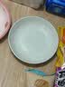 奶油风陶瓷盘子菜盘家用菜碟子餐盘高级感轻奢餐具碗碟套装釉下彩 奶绿色7英寸圆盘2个装 实拍图