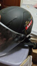 雀石特大码5XL夏季头盔电动车男大头围 3C安全认证新国标A类 摩托车头盔电瓶车安全帽女四季通用 超大头围-哑黑-【透明长镜】 头围【大码】 实拍图