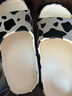 卡帝乐鳄鱼拖鞋女踩屎感居家拖鞋一字拖浴室凉拖鞋子女 0824 奶牛 38-39 实拍图