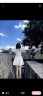 领季（Lingtos）甜辣妹连衣裙女夏季日系收腰纯欲泡泡袖公主裙温柔风提花蓬蓬裙子 米白色 M 建议91-100斤 实拍图