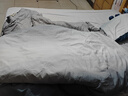 海澜之家（HLA）床上三四件套纯棉水洗棉麻裸睡亲肤床上用牛奶绒床单床笠被套被罩 【速干不缩水】A类裸睡-渐变海蓝 1.8米 床笠款 四件套 被套200*230cm 实拍图