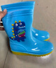1-16岁儿童高筒雨鞋恐龙卡通水靴防滑软底防水鞋男童女童幼儿胶鞋 恐龙-11蓝色包边款 24 0-适合【内长230mm】 实拍图