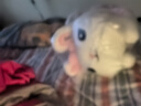 蓓斯曼【当次日达】毛绒玩具女生公仔趴趴兔子睡觉抱枕布娃娃玩偶陪睡生日礼物送女生夹腿布偶女孩儿童抱枕 粉色开心每一天蝴蝶结兔 1米 实拍图