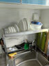 帅仕（shuaishi）厨房水槽置物架304不锈钢沥水碗碟架篮水池碗盘收纳架用具大全 【304不锈钢】全套66长单层 实拍图