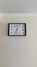 康巴丝 电波钟表长方形净音挂钟现代简约石英钟客厅卧室壁挂装饰钟 49x34厘米 木纹白盘 实拍图