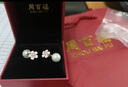 周百福【1000+门店】樱花珍珠耳环女银耳钉耳坠高级感生日送女友礼物 实拍图