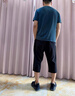 主意范胖子大码七分裤子男冰丝短裤夏季休闲裤宽松运动速干加肥加大码裤 HK20172黑色 XL 125-145斤 实拍图