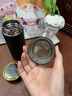虎式飞跃保温杯水杯茶水分离杯高端男女士商务不锈钢温显泡茶杯子办公便携 商务黑【316不锈钢内胆】450ml 实拍图