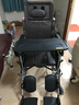 鱼跃(yuwell)手动轮椅车H059B老人半躺护理型带坐便椅餐板钢管可折叠 实拍图