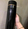 MGXEK德国品质保温杯男士茶水分离茶杯女水杯新款一键开盖车载不锈钢 曜石黑【显温款】 礼盒包装500ml 实拍图