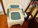 迪普尔 移动马桶老人坐便器坐便椅大老年人孕妇残疾病人成人椅凳便携式 PU软垫+室内桶+皮垫 实拍图