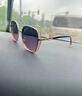 鹿珊伍墨镜女 开车太阳眼镜遮阳 高级感高颜值 变色2025新款潮ins 墨镜白边【粉紫色】 实拍图