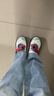 斐乐（FILA）FUSION斐乐玛丽珍凉鞋女鞋新款凉拖魔术贴海螺沙滩鞋 雪白/港灰绿-SH 36.5 实拍图