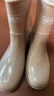 上海回力雨鞋雨靴523短筒女防水防滑pvc耐磨塑胶防摔中筒女款批发 523卡其色 37 实拍图