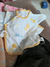 童泰新生婴儿衣服半背衣春夏季0-3月宝宝衣服纯棉轻薄上衣和尚服2件装 黄色 59 cm 实拍图