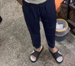 必迈新款跑步速干裤运动长裤直筒冰薄修身轻薄腰包运动户外训练裤 星河蓝【男】 L 实拍图