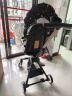 semmook婴儿车0-6岁用折叠可坐可躺可转向遛娃神器高景观双向婴儿推车 黑金色【带脚托+餐盘】 实拍图