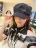 QUEEN TRIP猫耳朵鸭舌帽星星爱心y皮扣亚文化系宅系可爱二次元贝雷帽 黑方扣猫耳帽 实拍图