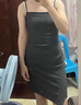 UR夏季新款女装潮流不规则下摆收褶吊带连衣裙UWV740053 中灰 S 实拍图