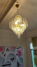 思洛迪  欧式水晶吊灯客厅圆形水晶灯LED灯餐厅灯卧室饭厅灯饰楼梯灯 直径45 高55  三色调光LED 实拍图