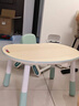 曼龙儿童学习桌宝宝可升降写字桌游戏桌 豌豆桌+糖果椅（湖畔蓝） 实拍图