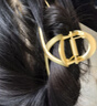 伊黛儿金属抓夹鲨鱼发夹大号洗澡夹子发抓优雅气质发卡后脑勺洗澡头饰女 磨砂金抓夹F0741 实拍图