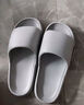 稻草人拖鞋男女居家用洗澡厚底浴室内可外穿情侣静音中国红凉拖 灰44-45 实拍图