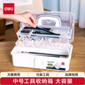 得力（deli）中号多功能便携学生美术工具箱学生画笔水彩颜料收纳箱绘画画手提箱68302双十一热门商品 实拍图