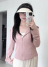 oein 女士防晒衣2025夏季新款冰丝矮个子显高薄纱外穿修身显瘦女粉色 柔雾粉 M （80-110斤） 实拍图