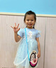 G.DUCKKIDS小黄鸭女童连衣裙冰雪奇缘爱莎公主裙儿童艾莎蓬蓬裙宝宝生日礼服 蓝色 100 尺码2~3岁【 90-100cm】 实拍图