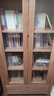 源氏木语 全实木书柜简约橡木带玻璃门书架组合健康环保书房置物架展示柜 原木色书柜850*320*1900mm 实拍图