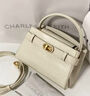 CHARLES&KEITH鳄鱼纹凯莉包手提斜挎婚包包女包生日礼物CK2-50270880-1 Black黑色 S 实拍图