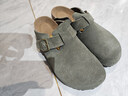 Devo软木拖鞋女春季舒适包头拖鞋勃肯鞋女士拖鞋3624 军绿色反绒皮 40 （建议拍小一码） 实拍图