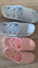 BAIHOU白猴浴室洗澡侧漏水防滑按摩情侣居家用凉拖鞋儿童 浅蓝33-34 实拍图