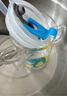 富光玻璃杯家用儿童牛奶杯子带刻度吸管水杯男女宝宝冲泡奶粉杯带把手 实拍图