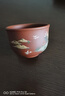 谦君宜兴紫砂主人杯原矿全手工带泥绘功夫茶具大号个人品茗单杯茶碗盅 红泥（山水款） 单只 实拍图