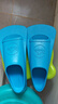 英发（YINGFA）脚蹼游泳训练短脚蹼浮潜自由泳儿童脚蹼脚掌成人潜水专业蛙鞋 淡蓝色 XXS（34-36码） 实拍图