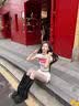 绯垚 长筒靴女2025新款大头马丁靴厚底增高不过膝裤管靴高筒骑士靴 黑色 37 （鞋码偏大一码） 实拍图