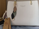 稻草人包包女包2025新款时尚牛皮手提包百搭大容量斜挎包生日礼物送老婆 奶油白-牛皮款 实拍图