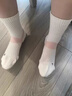佰姿缘专业跑步运动袜女夏季薄款羽毛球袜跳绳骑行瑜伽夏天中筒袜春秋款 【2双】白色 均码 【36-40码】 实拍图