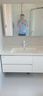 浪鲸浴室柜洗手盆柜组合陶瓷一体盆奶油风卫生间洗脸盆柜组合洗漱台 珍珠白|智能除雾镜柜110cm 实拍图