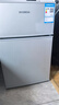 HYUNDAI（韩国现代） 小冰箱 冰箱小型双开门 迷你双门家用宿舍租房冷藏冷冻电冰箱节能省电 58L银【店铺销冠+租房必备】 实拍图